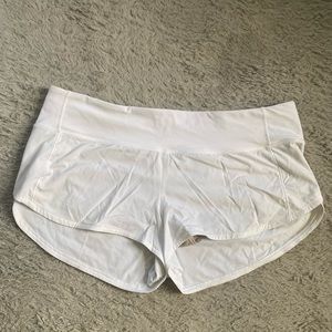 Lululemon speed up shorts size 8 white
